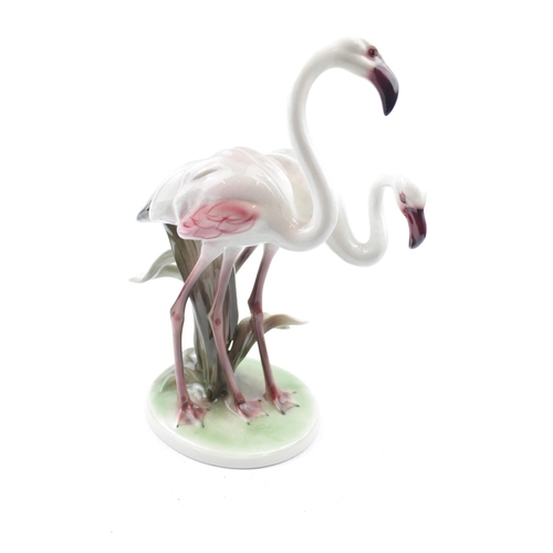 209 - Keramos Wien figure of Flamingos 31cm in Height