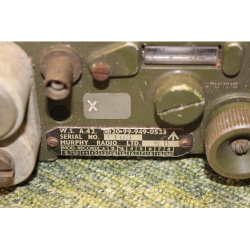 540 - WW2 Murphy Radio WS A41 Set x2 with with mouthpiece and headphones