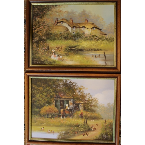 333 - Collection of 3 Les Parson 20thC Cottage and Countryside views