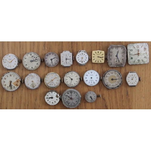 232e - Large Collection Watch Faces & Movements, Straps, Parts, etc. Faces with movements inc Tissot, Aria,... 