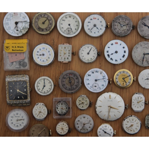 232g - Collection of 48 Watch Movements & Faces to inc Breguet, Citron & Rone. Watch movements inc Breguet,... 