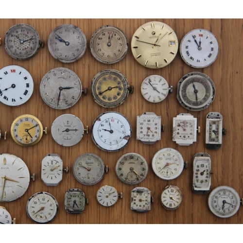 232g - Collection of 48 Watch Movements & Faces to inc Breguet, Citron & Rone. Watch movements inc Breguet,... 