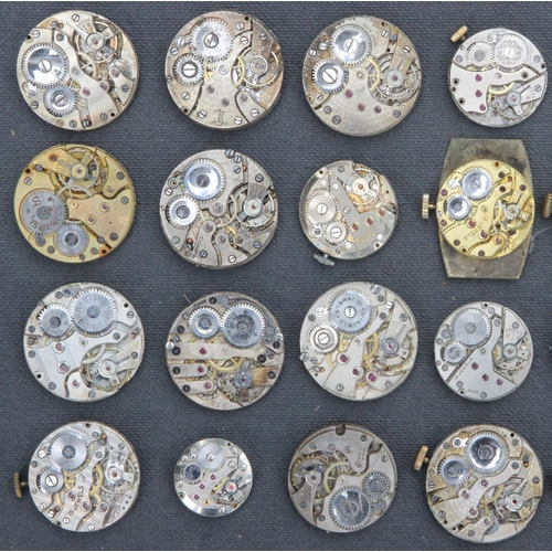 232i - Collection of 36 Watch Movements & Faces inc Unicorn, Helvetia & Janex. Watch movements inc Unicorn,... 