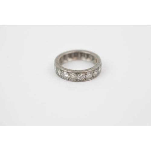 212 - 18ct White Gold Half Diamond Eternity ring 0.75ct Estimated , 4.9g total weight, Size H