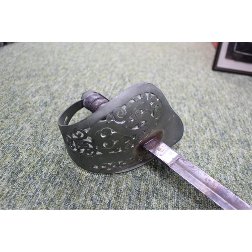 145 - 19thC Officers Sword half of blade missing