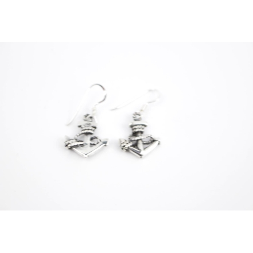 212 - Pair of Silver Anchor earrings