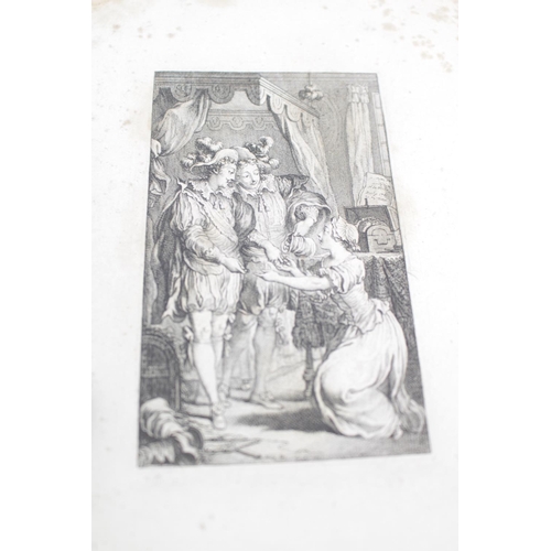 235 - French Book plates with Pencil annotations to reverse C1800 of courting couples and risque scenes ap... 