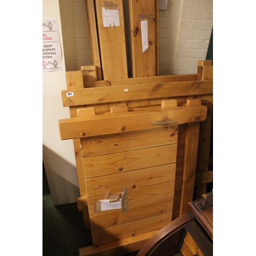 262 - 2 Heavy Construction Pine Planked Single Bed frames