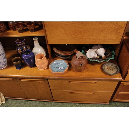 94 - Beswick Coffee Set and a Collection of assorted Studio Pottery inc. Vases, bowls etc