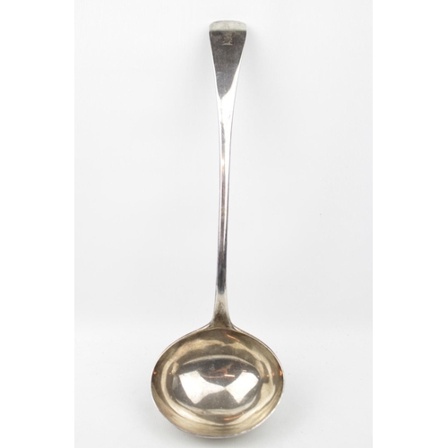 184 - A Large Silver crested Victorian soup ladle Old English Pattern, London 1894. 296g total weight