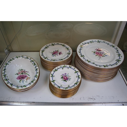 205 - Royal Worcester Fine Bone China 'Sheridan' Pattern dinner set comprising of 12 Dinner plates, 12 Sid... 