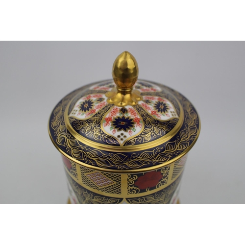 206 - Royal Crown Derby Old Imari 1128 SGB MMX Storage Jar 36oz with lid and fitted Box, 19cm in Height