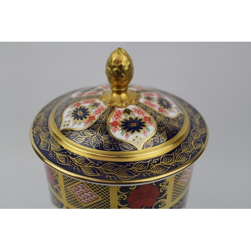 207 - Royal Crown Derby Old Imari 1128 SGB MMIX Storage Jar 50oz with lid and fitted Box, 22cm in Height