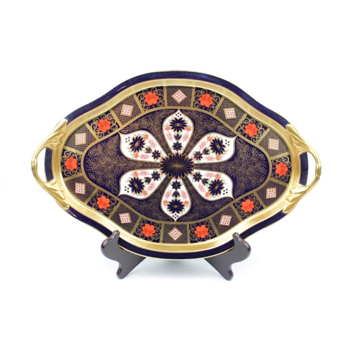 208 - Royal Crown Derby Old Imari Harrington Tray 1128 SGB MMII in fitted Box, 40cm in Width