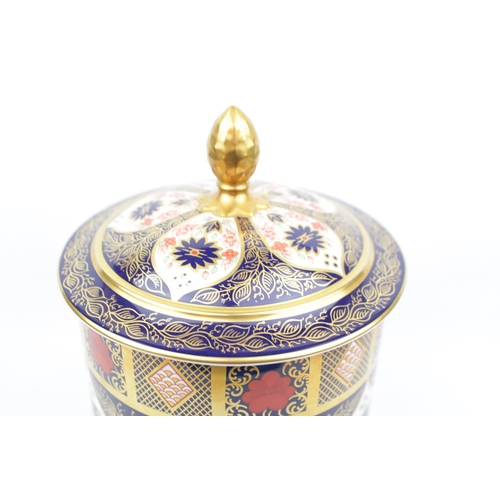 209 - Royal Crown Derby Old Imari 1128 MMIX Storage Jar 78oz with lid and fitted Box, 26cm in Height