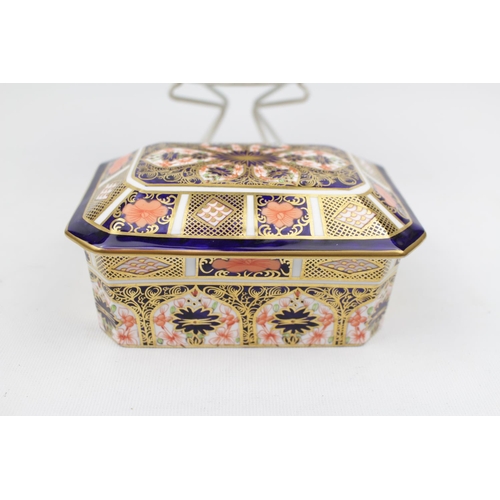 211 - Royal Crown Derby Old Imari 1128 L Small Comport 16cm in Diameter and a Royal Crown Derby Lidded But... 