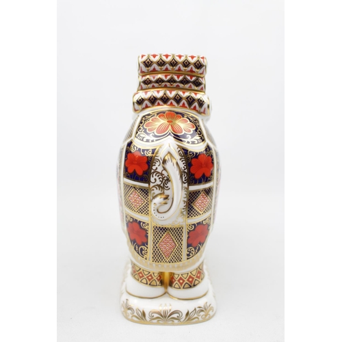 213 - ROYAL CROWN DERBY PAPERWEIGHT, 'Large Elephant', Gold Stopper, height 20cm LIII