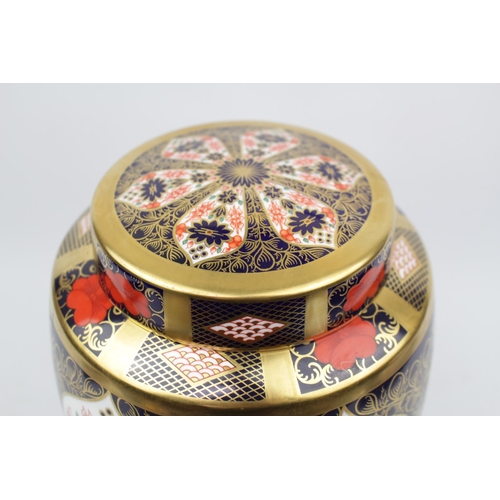 217 - Royal Crown Derby Old Imari 1128 LIV Small Lidded Ginger Jar 11cm in Height (1st Quality)