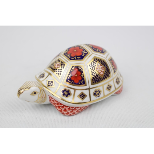 221 - Royal Crown Derby Old Imari 1128 Paperweights of Tortoise with Gold Stopper