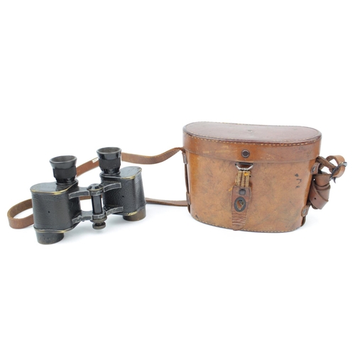 311 - Bausch & Lomb Binoculars marked Rochester NY with leather case