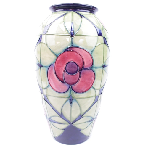 13 - Moorcroft Rose Design Vase dated 1991. Designed by Sally Tuffin this large piece in great condition.... 