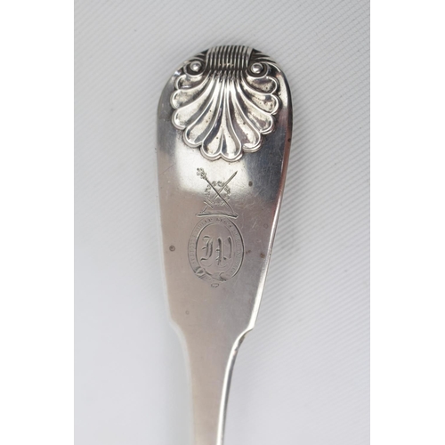 215 - Georgian Silver fiddle thread and shell basting spoon of Single struck design London 1817 possibly b... 