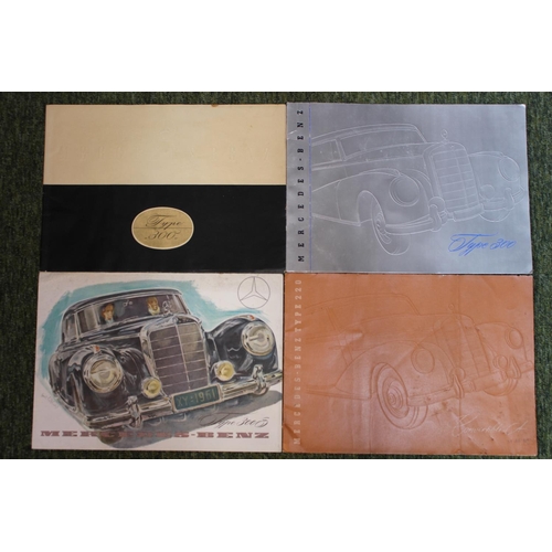 105 - Two Antique Mercedes Benz Car Brochures Type 300 S Mercedes Type 220 original car brochures and post... 