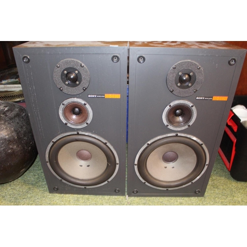 110 - Pair of Vintage Large Sony Speakers