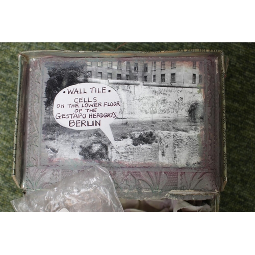 126 - Collection of German Third Reich Badges and a Wall Tiler from the Cells in the Gestapo Headquarters ... 