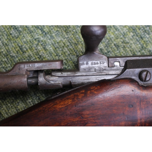 128 - French M1874 Gras 11mm x 59mmR Gras Infantry Rifle 21670 impressed to barrel. 101cm in Length. Now o... 