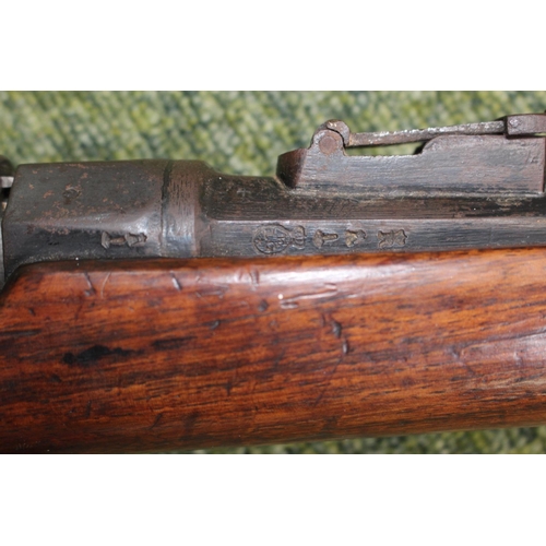 128 - French M1874 Gras 11mm x 59mmR Gras Infantry Rifle 21670 impressed to barrel. 101cm in Length. Now o... 