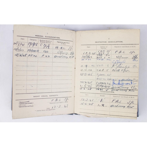 129 - Royal Air Force Log book for Hubert Hufford Navigator dated 5th Feb 1943 of No.33 ANS including Bomb... 