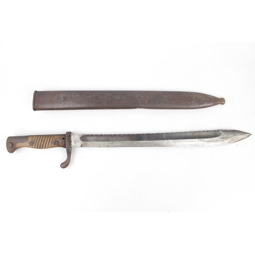 145 - WWI Seitengewehr M1898/05 Sawback'Butcher' Bayonet for a K98 Mauser. 49cm in Length