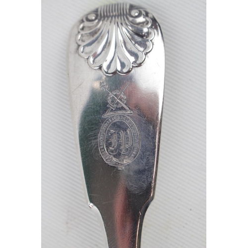 215 - Georgian Silver fiddle thread and shell basting spoon of Single struck design London 1817 possibly b... 