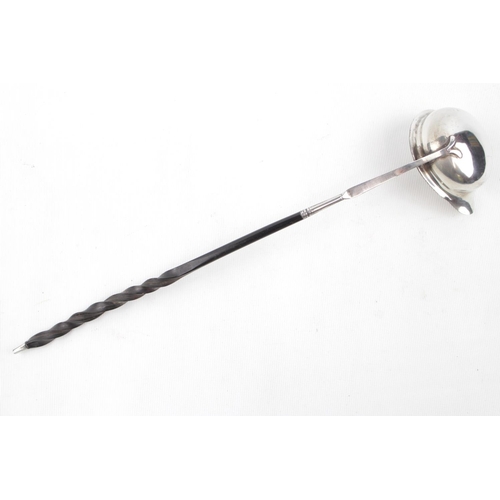 223 - Georgian Whalebone handled white metal toddy ladle, 34cm in Length