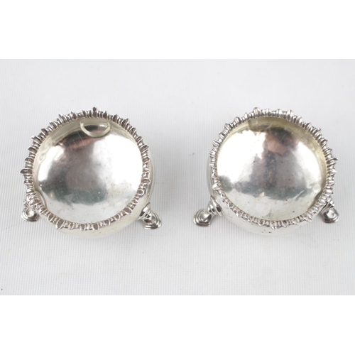 228 - Pair of George III Silver Salts on pad feet by Thomas Shepperd London 1773 83g total weight