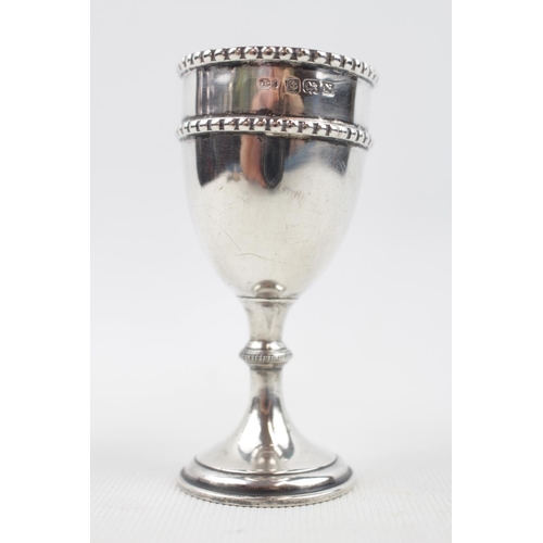 239 - A Unusual Silver goblet trophy with Robert Burns plaque by James Fenton & Co of Birmingham 1862. 40g... 