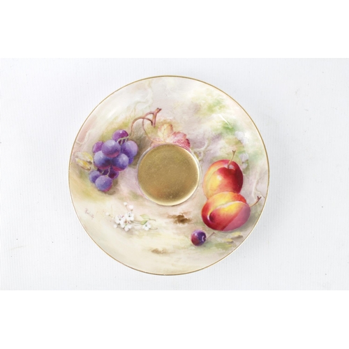 26 - Royal Worcester Fruit decorated Cup and Saucer with signatures for A G Moseley dated 1926 and Saucer... 