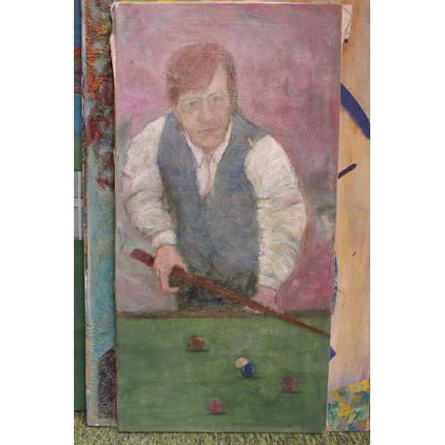 298 - G Don Smith b.1925 10 Oils on board comprising of 5 Horse Racing, Snooker player and 4 others