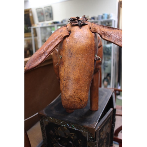 71 - English leather donkey by Ormesa for Liberty & Later Abercrombie and Fitch. 66cm in Length, 40cm in ... 