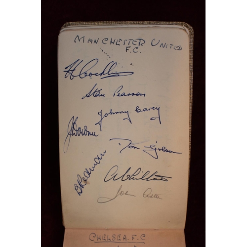 84 - 1940s/50s Autograph Album, Autographs of Manchester United FC inc. Don Gibson, Stand Pearson etc, Ch... 