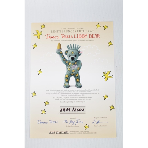 9 - Steiff James Rizzi The Libby Bear boxed with COA