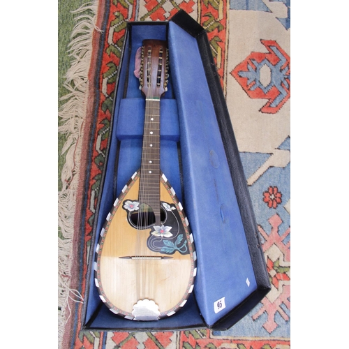 95 - Alfredo Albertini Catania No.85 Inlaid 12 String Mandolin in case