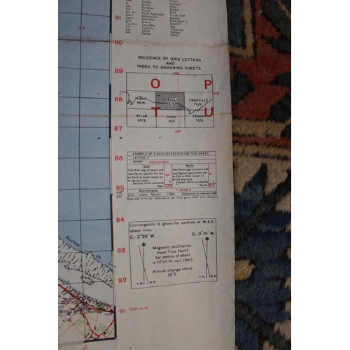 151 - WW2 British Army Map of the Normandy coastline, Creully 'from the same army officer as the D Day map... 