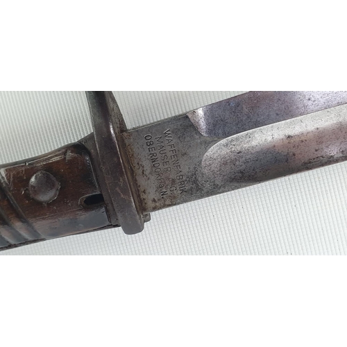 163 - 1915 Dated Butcher Bayonet made by Mauser with numbered scabbard