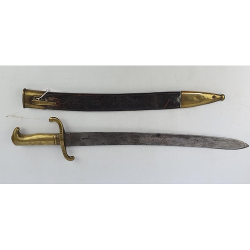 164 - M1860 Faschinenmesser dated 1871 Regimental marks on the hilt and scabbard