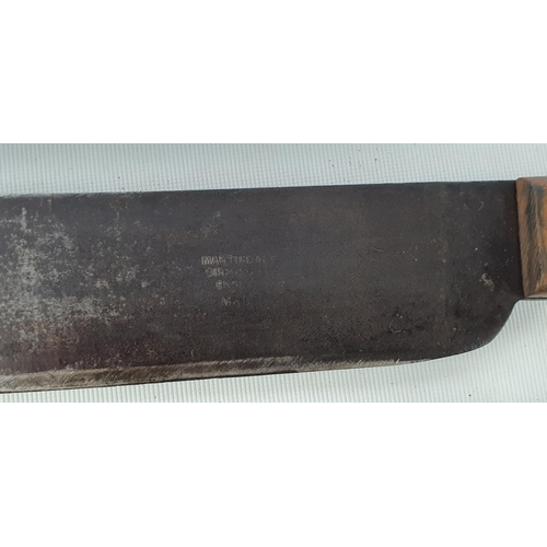 166 - British Machette dated 1942 on scabbard maker marked on both sides