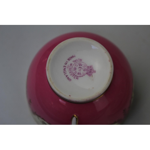 252 - Decorative Royal Worcester Pink Tea Wares 4551 (19 Pieces in Total)