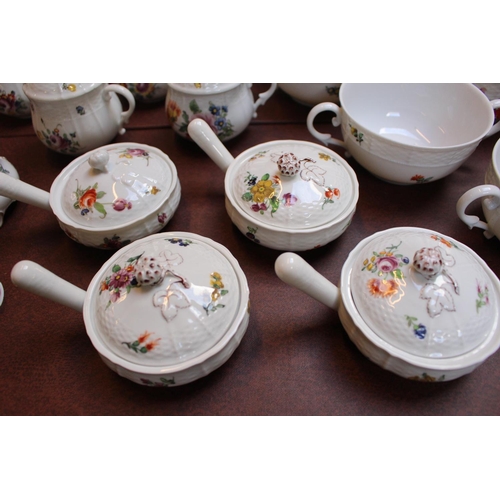 278 - Nymphenburg Porcelain Floral sprig decorated Chocolate Set