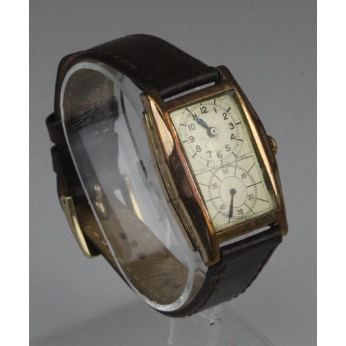 185a - RARE Claridge Rolled Gold Swiss Dual Face Manual Wind Watch c1920. Rare Art Deco 1920s Claridge Swis... 